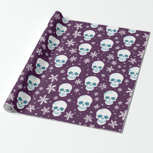 Papier Cadeau Snowbones : Un enveloppement Sketetal Winter Wonde
