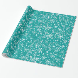 Papier Cadeau Snowflakes et étincelles Motif sans couture