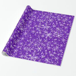 Papier Cadeau Snowflakes et étincelles Motif sans couture