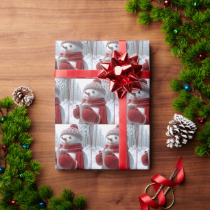 Papier Cadeau Snowman Avec Chocolat Chaud