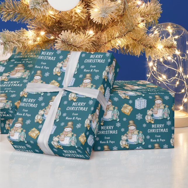 Papier Cadeau Snowman et amis Enfants Noël (Vacances)