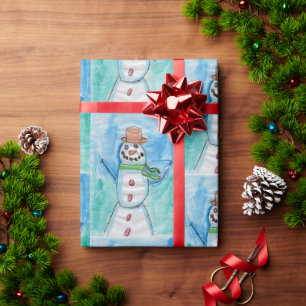 Papier Cadeau Snowman Happiness - Kids Art for CHOC
