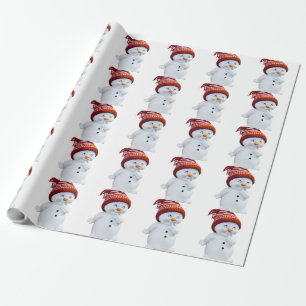 PAPIER CADEAU SNOWMAN JOUEUR