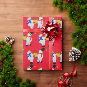 PAPIER CADEAU SNOWMAN VOICI VOTRE CADEAU DE NOËL LIVRE D'ENVELOP