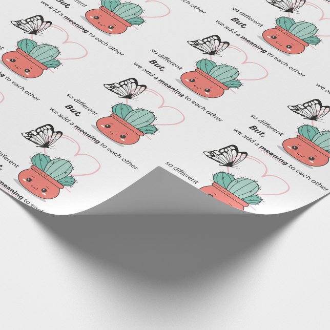 Papier Cadeau So Different, Parfait Ensemble - mignon couple d'a (Coin)