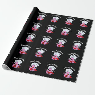 Papier Cadeau Soap-ermaman Drôle savon Maman Pun Dark BG