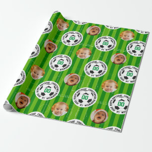 Papier Cadeau Soccer 2 Photo Anniversaire
