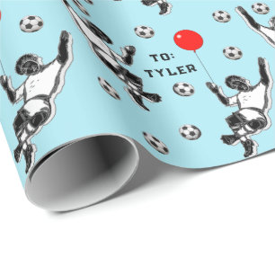 Papier Cadeau Soccer Anniversaire Cadeau Papier à envelopper