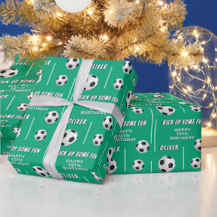 Papier Cadeau Soccer Ball Football Sports Anniversaire de enfant