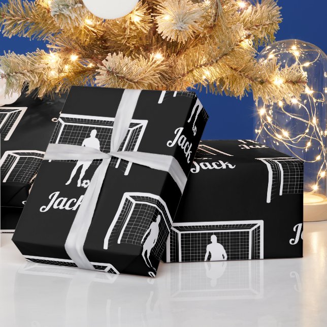 Papier Cadeau Soccer Personnalisé Goalkeeper Football Hommes (Vacances)