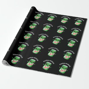 Papier Cadeau Soda licious Funny Soda Pun Pop Dark BG
