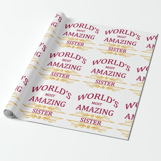 Papier Cadeau Soeur extraordinaire (Déroulé)