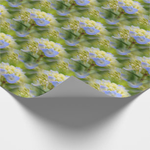 Papier Cadeau Soft Blue Hydrangea Flower