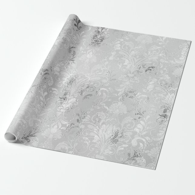 Papier Cadeau Soft Luxury Foil Damask-01 (Déroulé)
