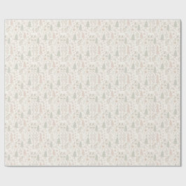 Papier Cadeau Soft Neutral Botanical Holiday Wrapping Paper