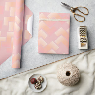Papier Cadeau Soft Pastel Chevron Motif