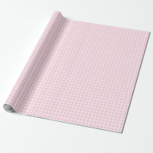Soft Pink Gingham Wrapping Paper