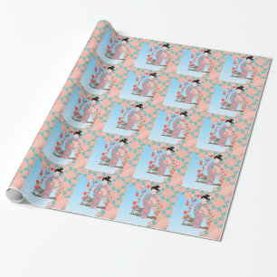 Papier Cadeau Soirée de Geisha girl