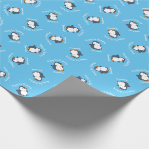 Papier Cadeau Soirée des Anniversaires de enfants hivernaux de P