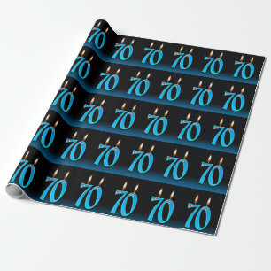 Papier Cadeau soixante-dixième bougies humoristiques