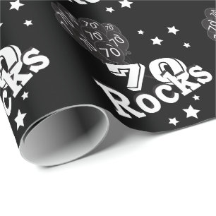 Papier Cadeau Soixante-dixième roches heureuses de