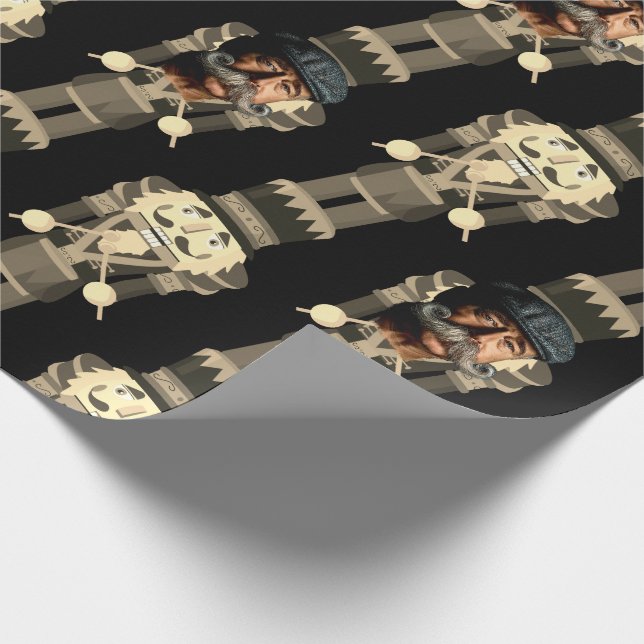 Papier Cadeau Soldat Noir Noir Casse-Noir Remplacer l'Enveloppem (Coin)