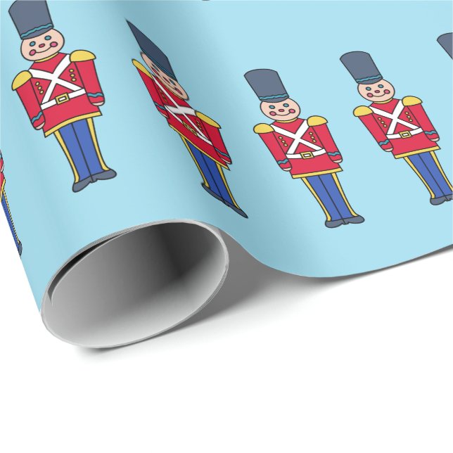 Papier Cadeau Soldats de jouets de Noël enveloppant du papier (Coin rond)