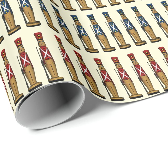 Papier Cadeau Soldats Du Jouet Sur La Parade (Coin rond)