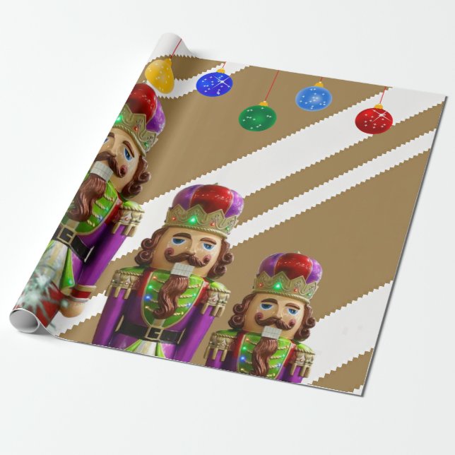 Papier Cadeau Soldats du papier d'enveloppement de Noël (Déroulé)