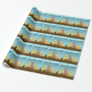Papier Cadeau Soleil de golden retriever