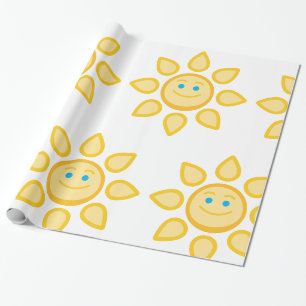 Papier Cadeau Soleil souriant Joyeux soleil