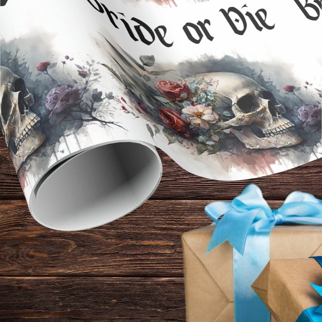 Papier Cadeau Sombre et Siniètre Enterrement de Vie de Jeune Fil (Créateur téléchargé)