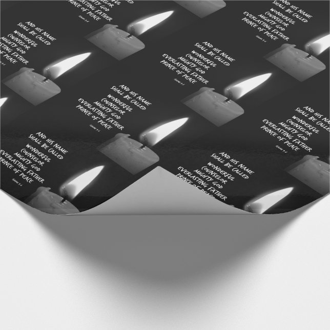 Papier Cadeau Son nom sera Prince de la Paix Bible Verse (Coin)