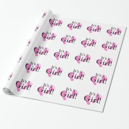 Papier Cadeau Son une fille - bébé, nouveau-né, baby shower