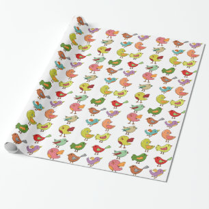 Papier Cadeau Songbirds douceurs multicolores Thunder_Cove 1