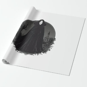 Papier Cadeau Sorcière gothique Salem à minuit