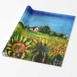PAPIER CADEAU SOUFFRANCES ET CAMPAGNE EN TOSCANE