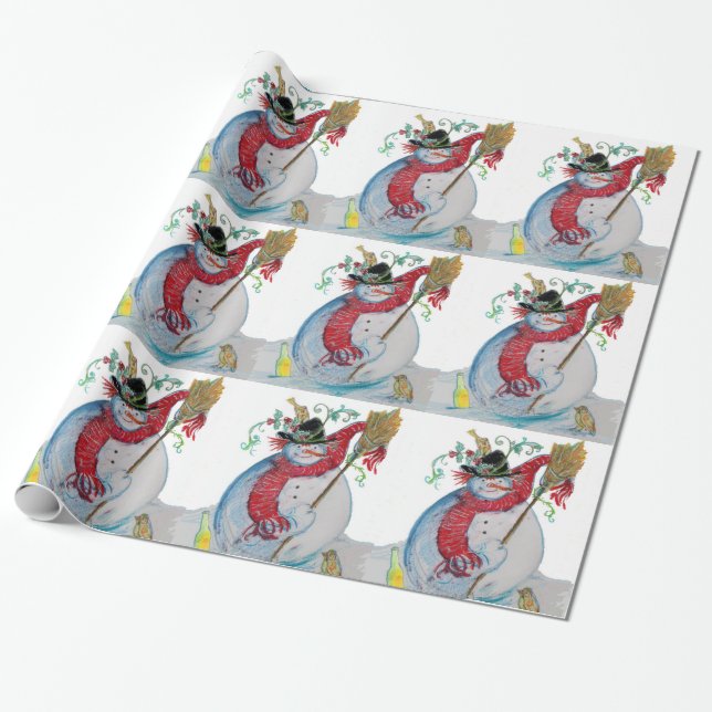 PAPIER CADEAU SOUFFRE ET OISEAUX DRUNKEN VACANCES D'HIVER (Déroulé)