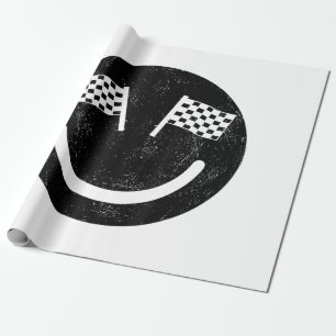 Papier Cadeau Sourire de course pour les courses de voitures de