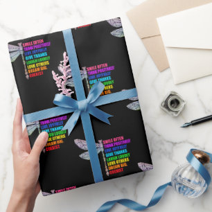 Papier Cadeau Sourire de libellule Pensez souvent de manière pos