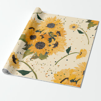 Papier Cadeau Sourires de tournesol