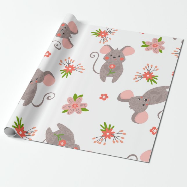 Papier Cadeau Souris (Déroulé)