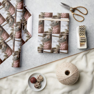 Papier Cadeau Souris avec une tasse de café