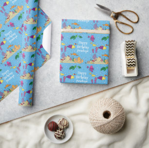 Papier Cadeau Sous la mer Animaux mignons 1er anniversaire