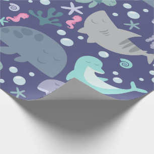 Papier Cadeau Sous Le Papier D'Emballage De Mer