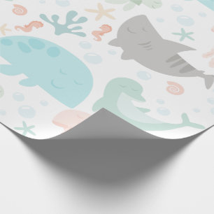 Papier Cadeau Sous le papier d'enveloppement pour bébé de la mer