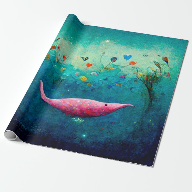 Papier Cadeau Sous l'eau motif papier d'enveloppement (Déroulé)