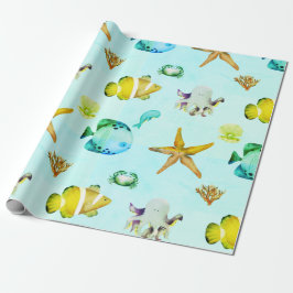 Papier Cadeau Sous les créatures de la mer