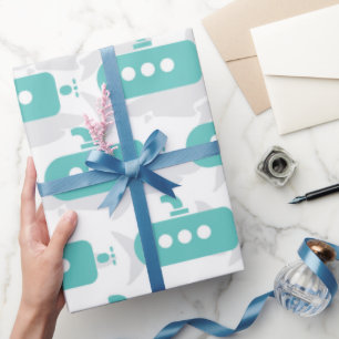 Papier Cadeau Sous-marins & Requins