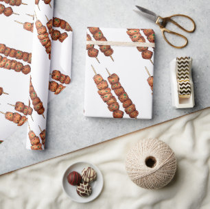 Papier Cadeau Souvlaki Viande Porc brochette Grèce Fast Food Grè